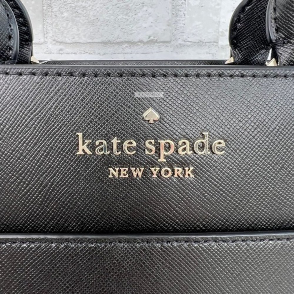 Kate Spade Black Medium Satchel Crossbody & Large Slim Bifold Wallet Set - Picture 4 of 14